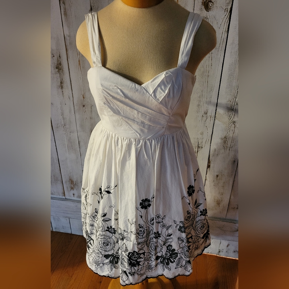 White & Black Dress